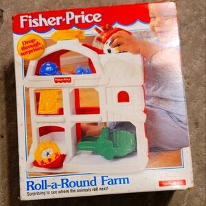 Vintage Brand New 1998 Fisher Price Roll Around Farm